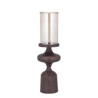 KERZENHALTER Wertin Braun 19/19/66cm - Braun, Glas (19/66/19cm) - PTMD Collection