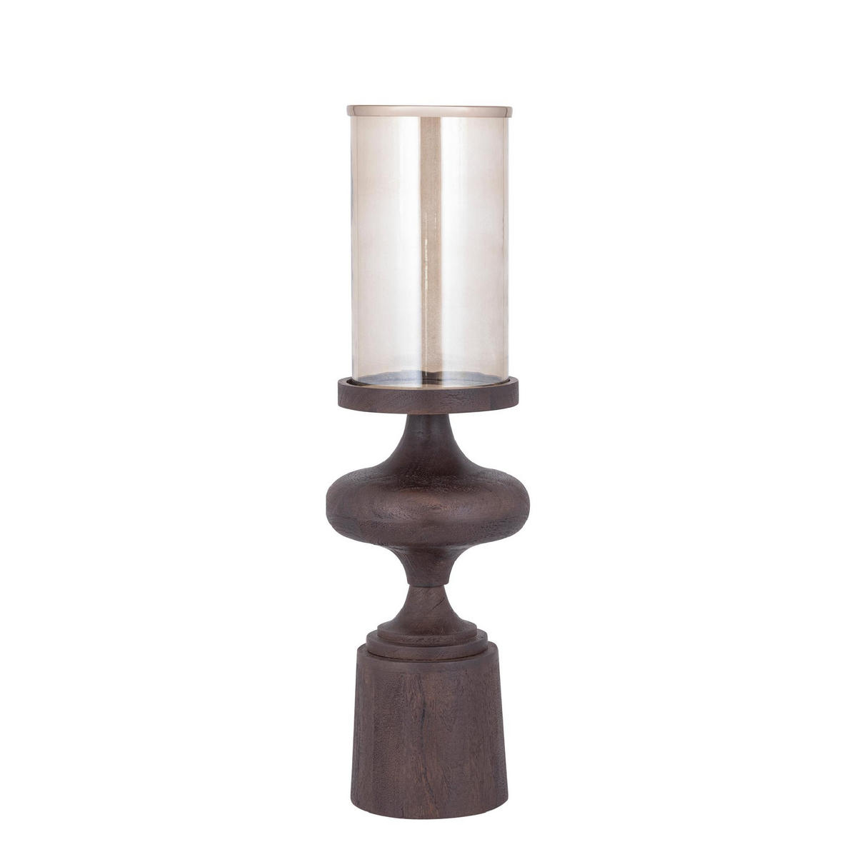 KERZENHALTER Wertin Braun 19/19/66cm - Braun, Glas (19/66/19cm) - PTMD Collection