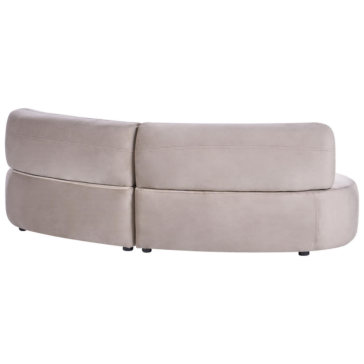 POHOVKA 3-místná Sametová látka Taupe Laerdal - šedohnědá, textil (210/68/105cm) - Beliani