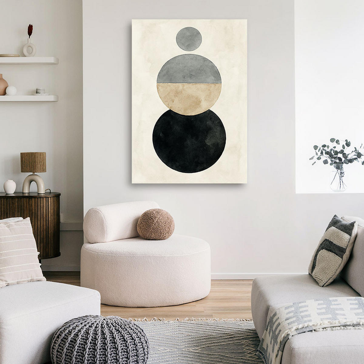 LEINWANDBILD Abstraktion 20x30cm - Beige, Textil (20/30cm) - Feeby