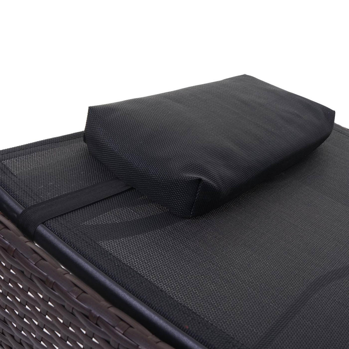 SONNENLIEGE Braun, Schwarz - Schwarz/Braun, Kunststoff (70/88/220cm) - MCW