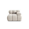 MODUL rechts Bellis aus Samt leichtes beige - Creme, Textil (94/70/94cm) - Micadoni
