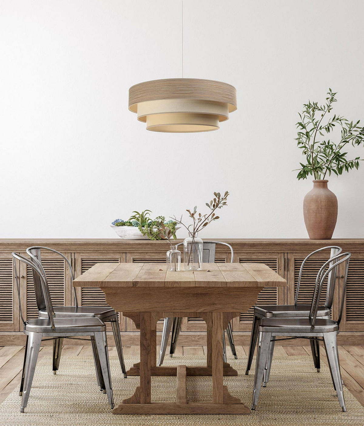 HÄNGELEUCHTE Beige 60/20 cm - Braun, Kunststoff (60/1.5/20cm) - ONZENO