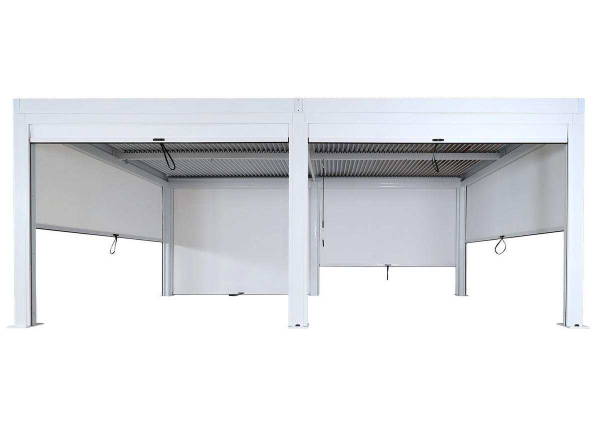 PERGOLA 6x Seitenwand 220x600x300cm Weiß - Weiß, Metall (600/220/300cm) - BERLINLODGE