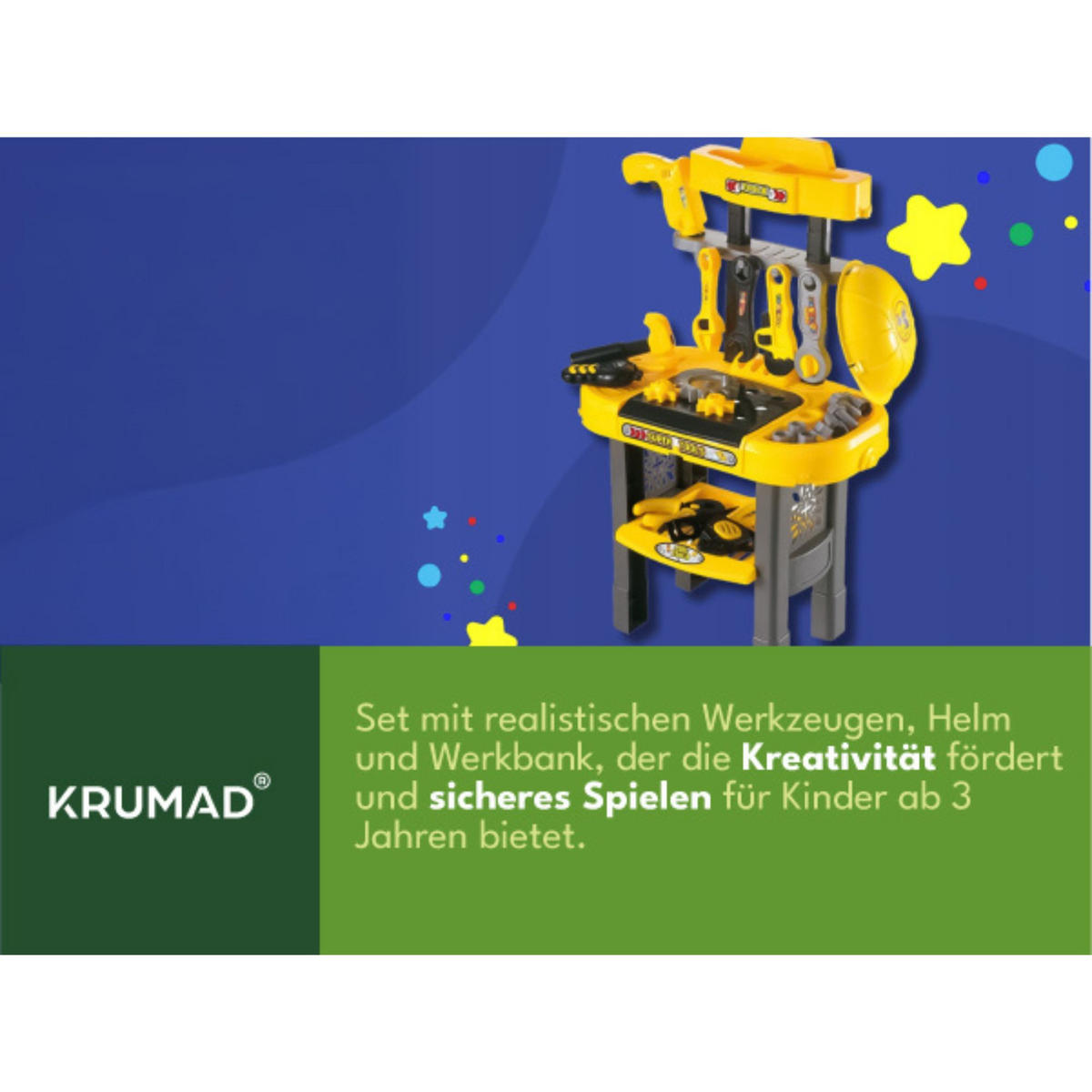 WERKBANK für Kinder Spielzeug - Multicolor, Kunststoff (58/68/33cm) - KRUMAD