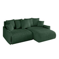 ECKSOFA Ottomane rechts ONESK-L -v1 216x177x72 Grün Cord - Grün, Holzwerkstoff/Kunststoff (177/216cm) - ALTDECOR