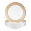 SUPPENTELLER Liberty Pure Colors Dusty Beige ø 23,5 cm 6er Set - Beige, Keramik (23.6cm) - Seltmann Weiden