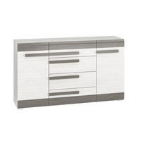 SIDEBOARD Blanco Pinie weiß / grau 165 / 42 / 96cm - Weiß, Holz/Holzwerkstoff (165/96/42cm) - Feldmann-Wohnen