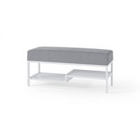 SITZBANK Loft 100 × 45 cm Weiß/Grau - Weiß/Grau, Metall (100/45/35cm) - Design Möbel