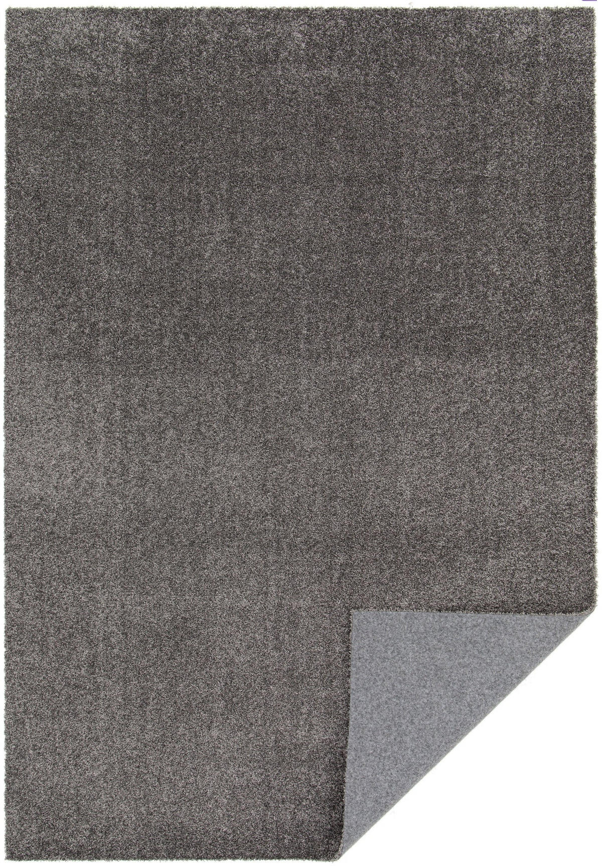 TEPPICH, Einfarbiger, maschinenwaschbarer Anthrazitgrau - Grau, Textil (80/150cm) - AFK Living