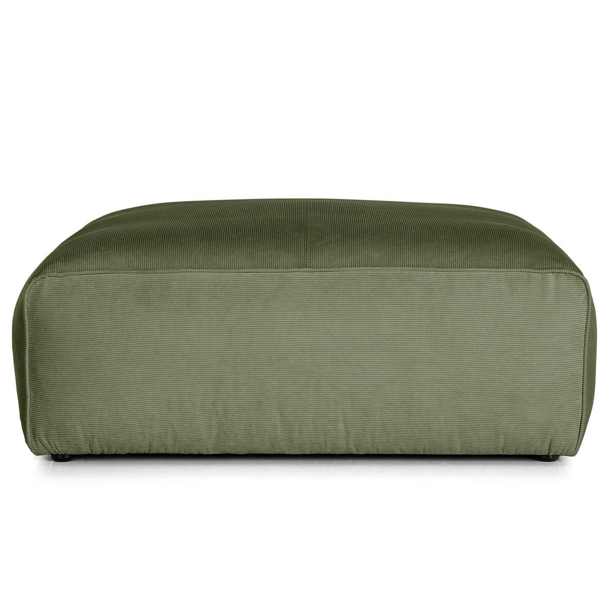 POLSTERHOCKER - Dunkelgrün/Schwarz, Kunststoff/Textil (81/38/100cm) - home24