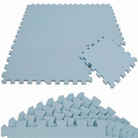 SPIELMATTE ab Null - 90 cm Baby Puzzlematte Blau - Blau, Kunststoff (30/30cm) - Littletom