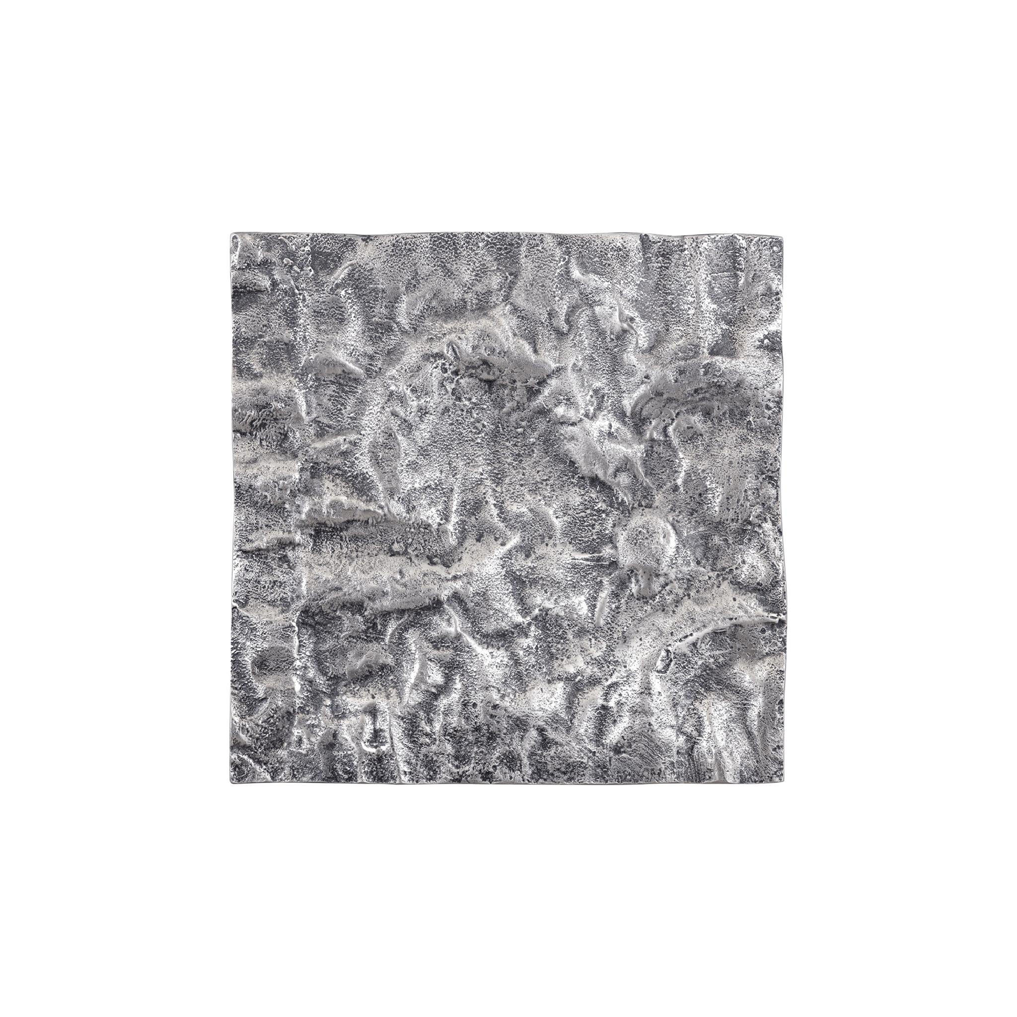 WANDPANEEL Eogan Silber 50/5/50cm - Silberfarben, Metall (5/50/50cm) - PTMD Collection
