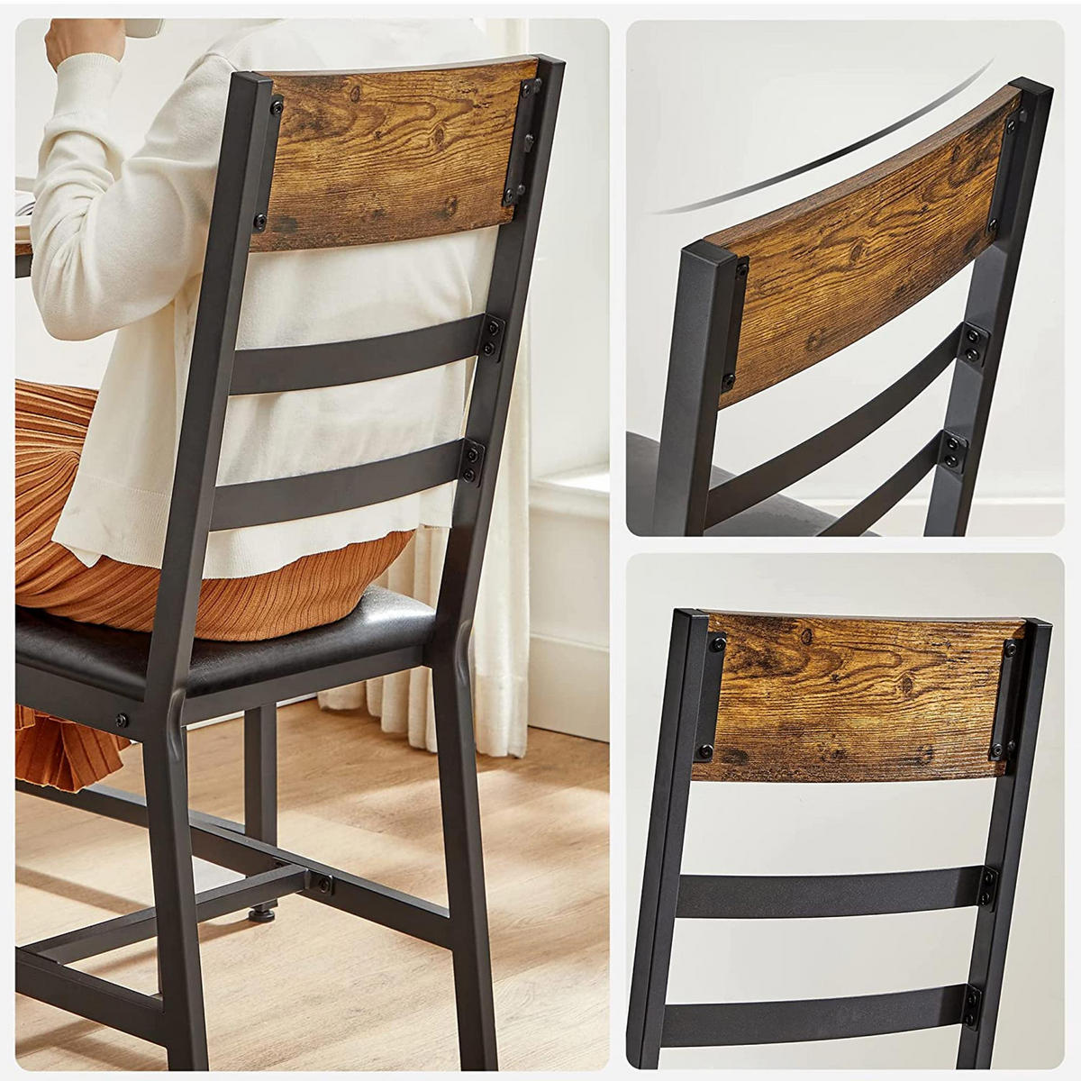 ESSZIMMERSTUHL 2ER-SET - Braun, Holzwerkstoff (43/96/43cm) - Hansiro