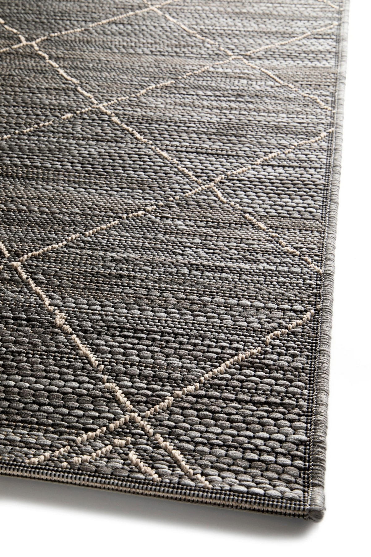 TEPPICH für innen und außen pflegeleicht, schwarz Schwarz - Schwarz, Textil (160/230cm) - AFK Living