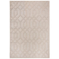 TEPPICH Beige In-Outdoor Geometrisch - Kurzflor Rechteckig - 80 x 200 cm - Sandfarben/Beige, Textil (80/200cm) - Mazovia