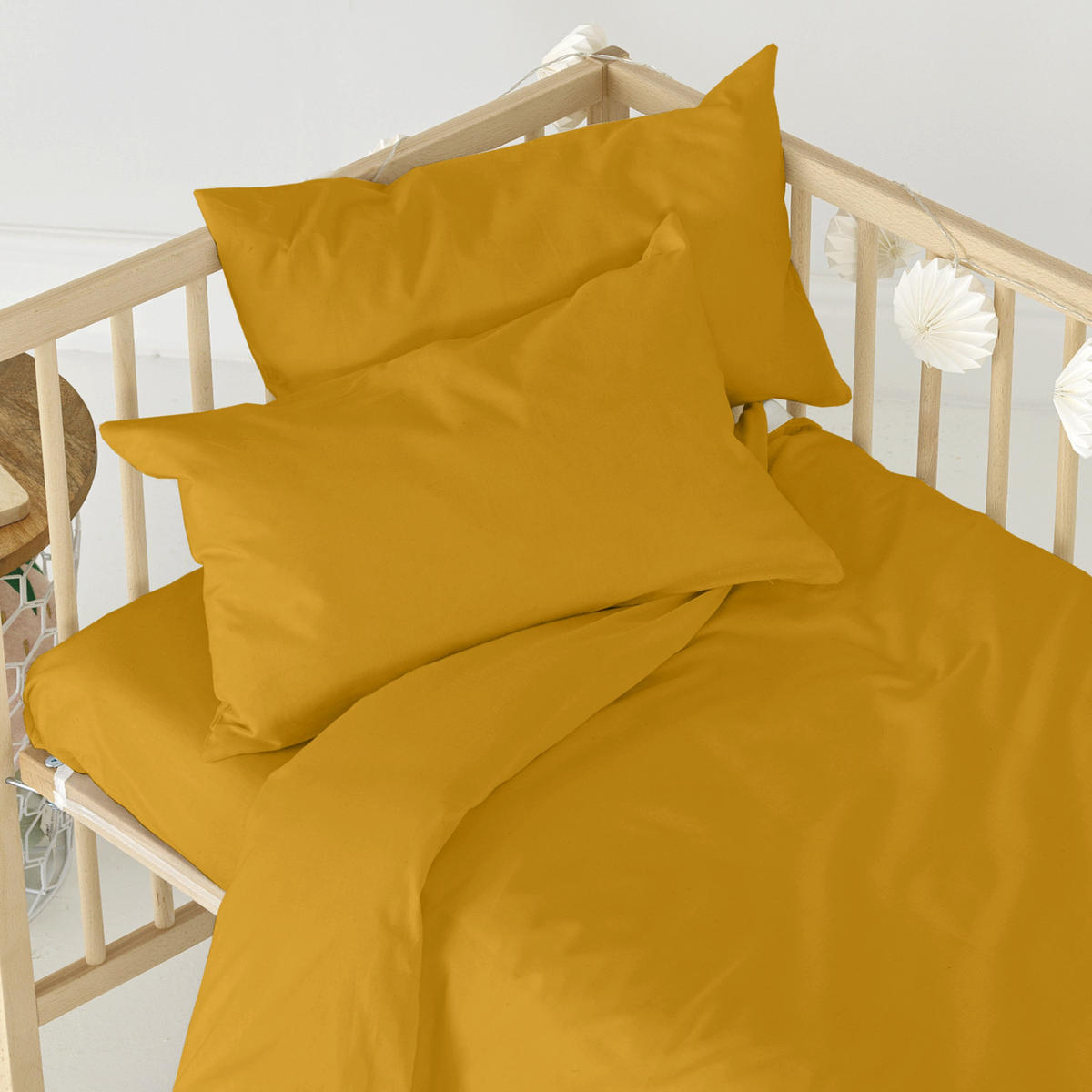 SPANNBETTTUCH basic 60x120x14 cm (kinderbett) senf - Gelb, Textil (60/120cm) - Happy Friday