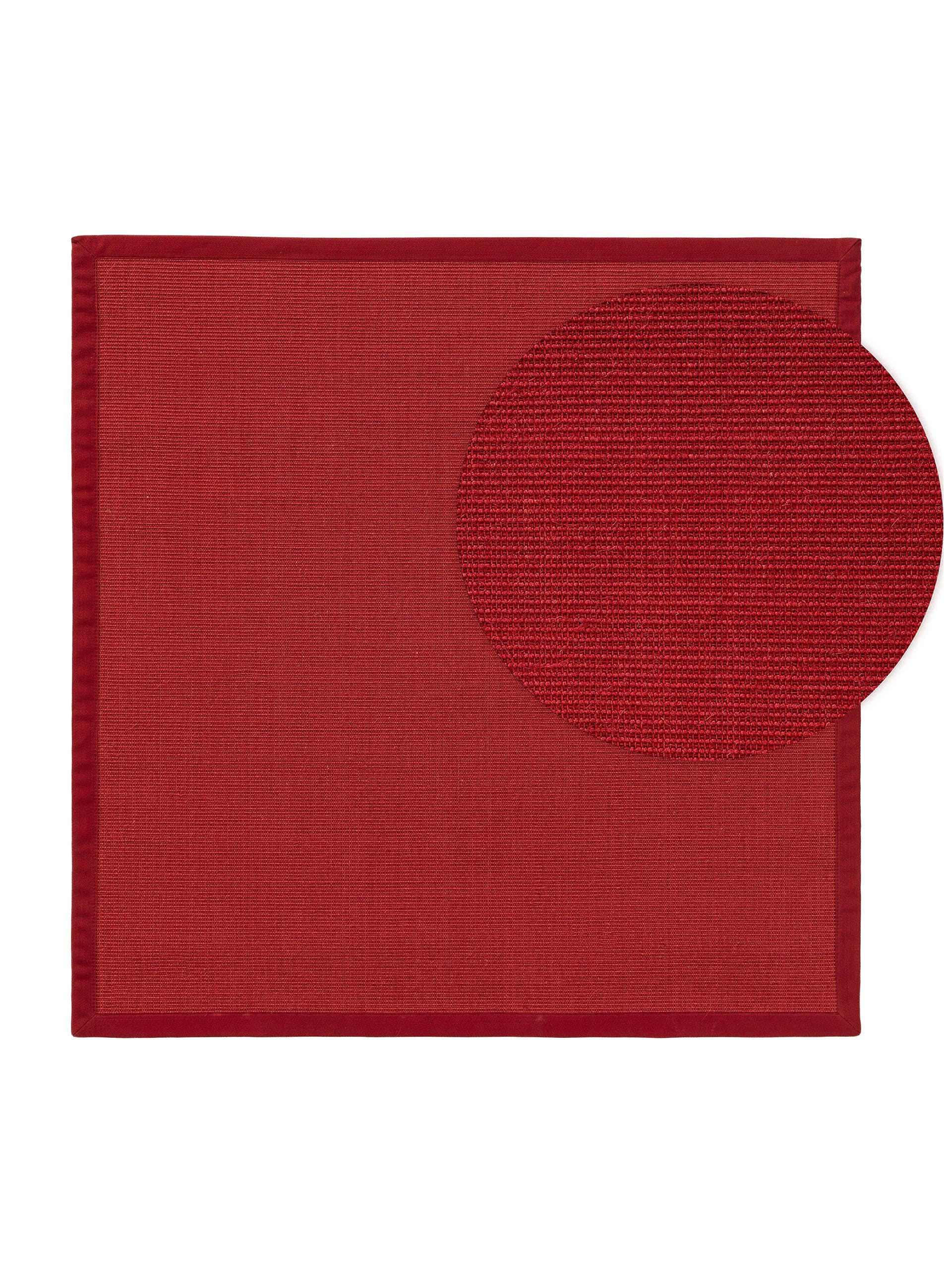 SISALTEPPICH Sana Rot 150x150 cm - Rot, Textil (150/150cm) - benuta Nest