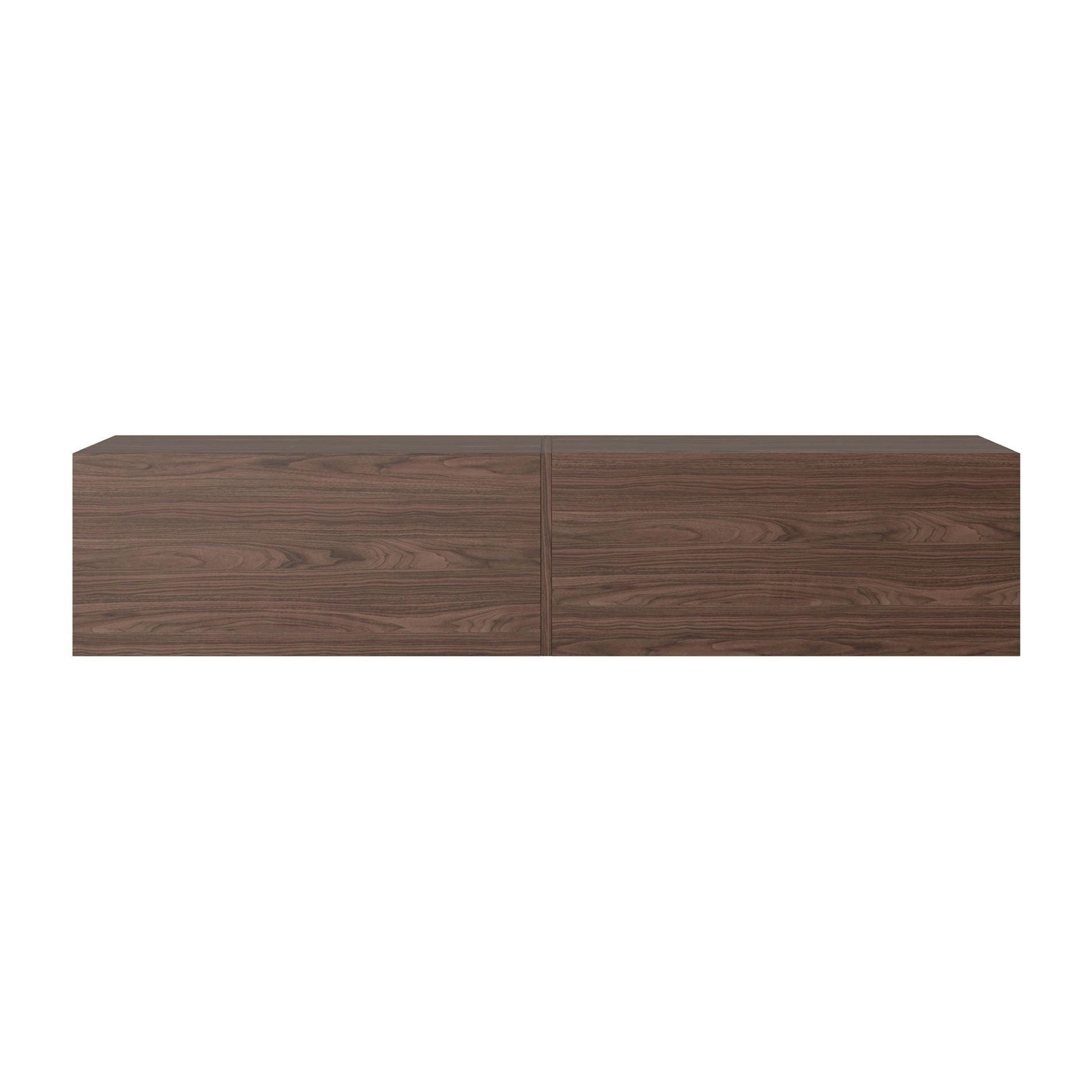 TV stolík BISIRA orech 140 cm - tmavohnedá, kompozitné drevo (140/30/31.6cm) - Selsey