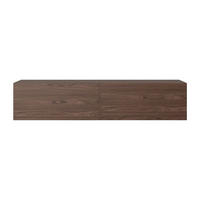 TV stolek BISIRA ořech 140 cm - tmavě hnědá, kompozitní dřevo (140/30/31.6cm) - Selsey