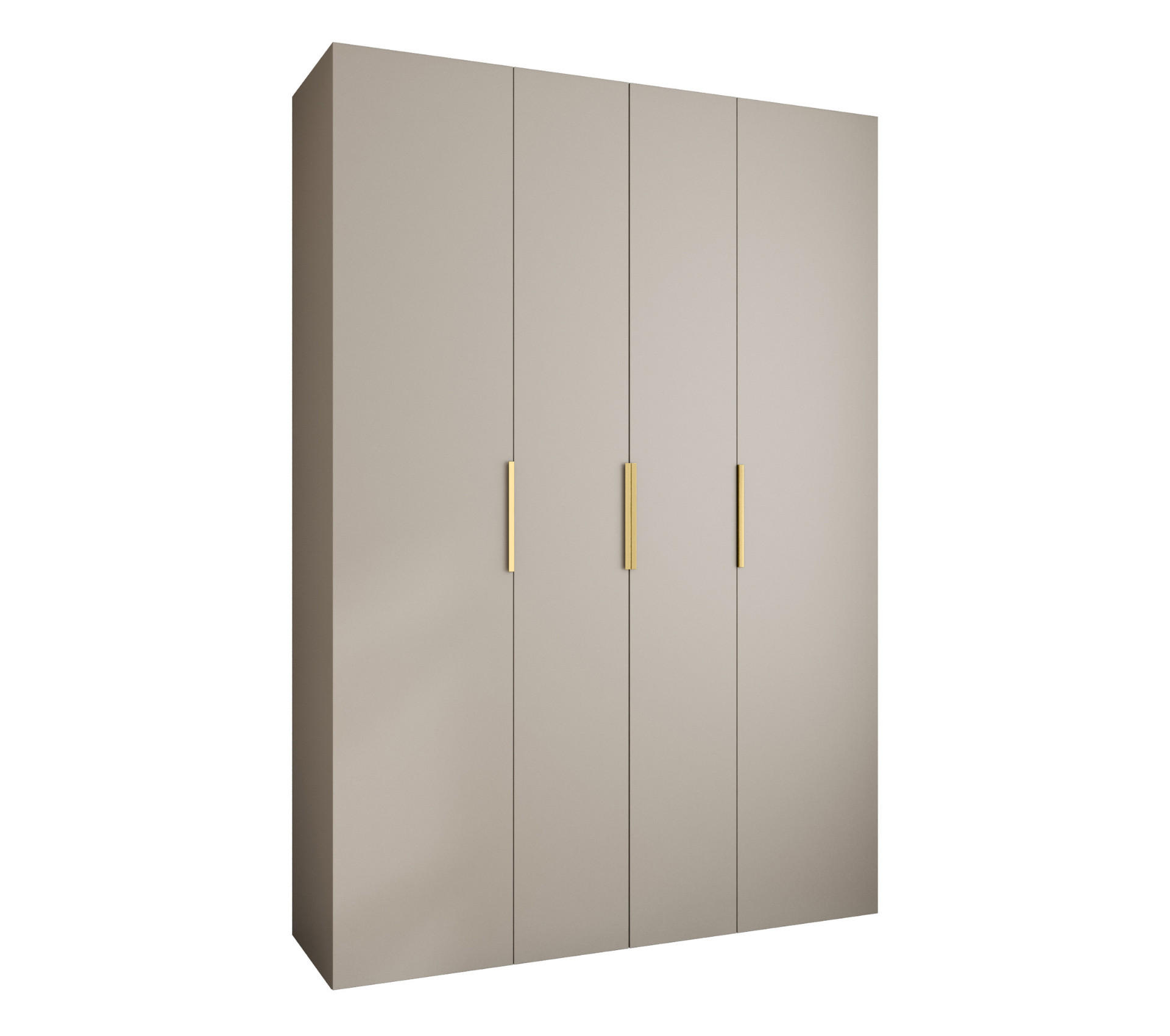 DREHTÜRENSCHRANK 245,5/170/40 4-türig - Kaschmir/Goldfarben, Holz/Metall (170/245.5/40cm) - Abiks Möbel