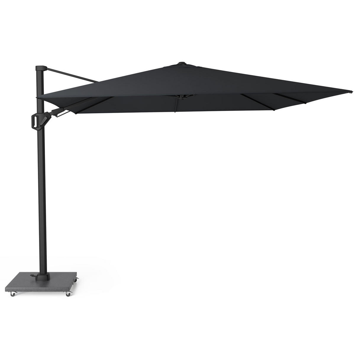 AMPELSCHIRM quadratisch 3 x 3 m Challenger T² Premium 360° kippbar schwarz - Schwarz, Metall (300/300cm) - Platinum