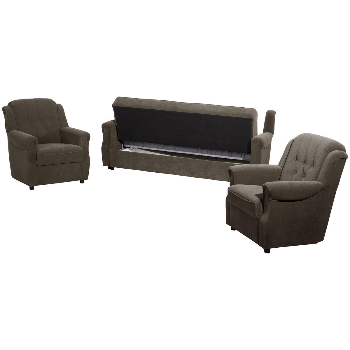 POLSTERSESSEL Kaylyn Flockstoff braun - Braun, Kunststoff (81/89/83cm) - 58aufmkessel