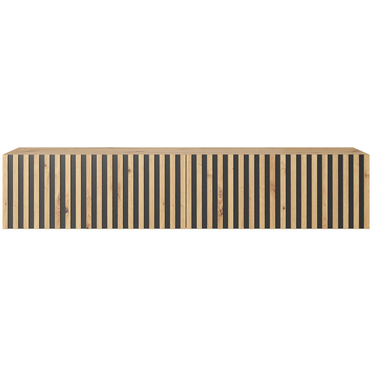 TV-HÄNGEBOARD Telire Eiche / Schwarz 138,6 cm - Schwarz/Eiche Artisan, Holzwerkstoff (138.6/30/31.6cm) - Selsey