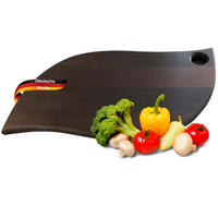 SCHNEIDEBRETT Holz groß OLLI mit Griff 39x18 cm Birkenholz - Braun, Holz (39/18cm) - DELUKE