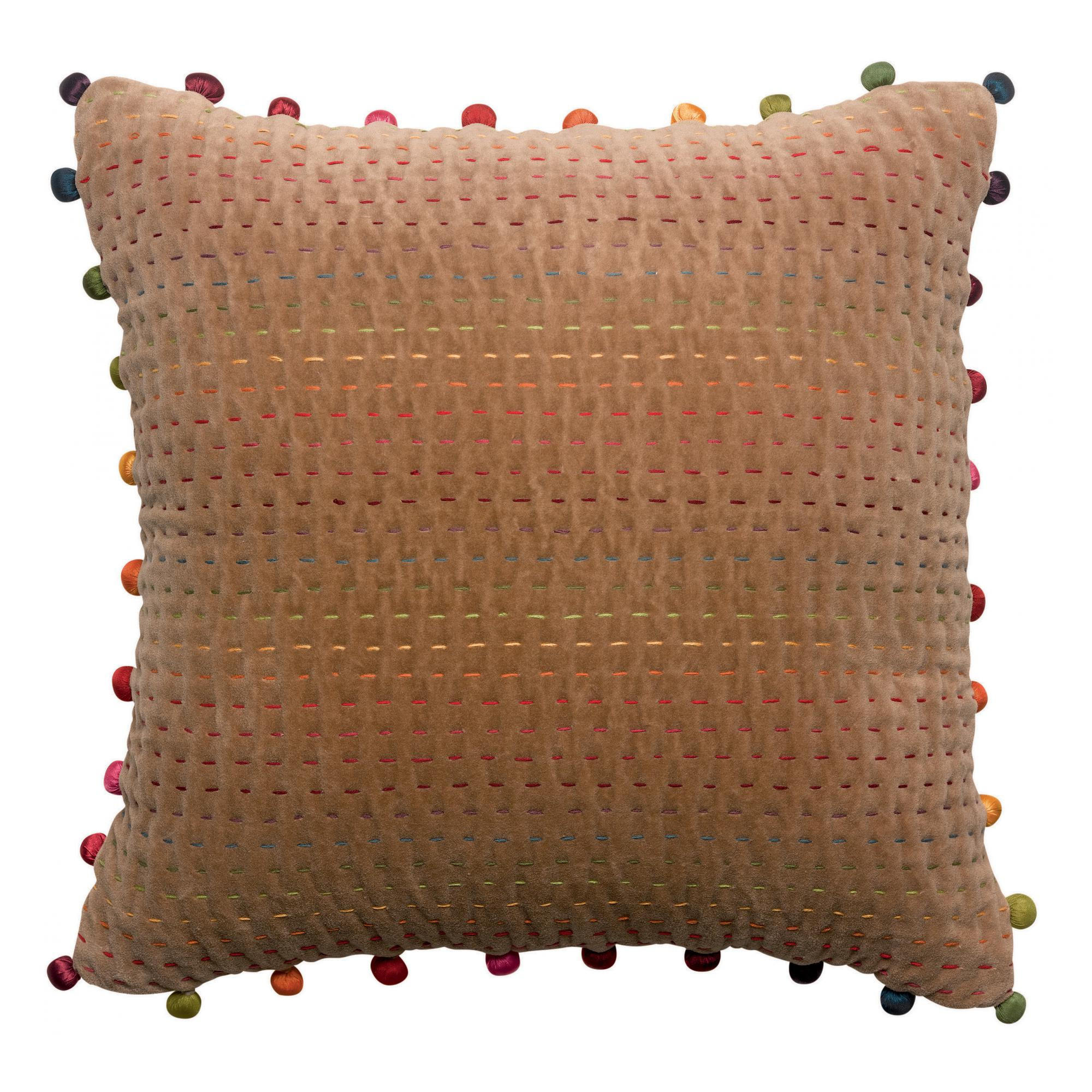 KISSEN camelfarben 45 x 45 cm Vivaraise - Hellbraun, Textil (45/45cm) - Vivaraise