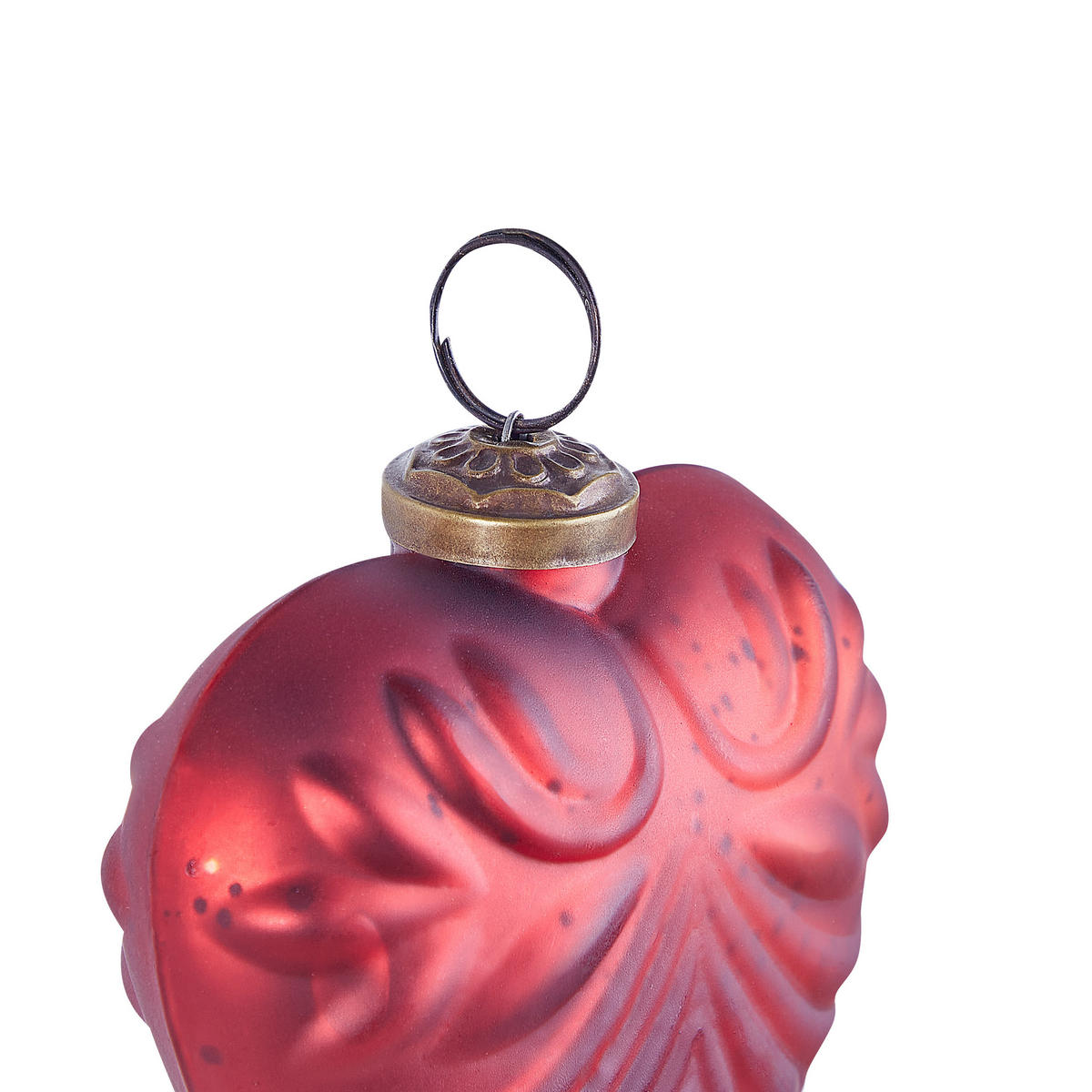 WEIHNACHTSKUGEL 8er Set Glas Rot Feriable - Rot/Goldfarben, Glas (11/13/10cm) - Beliani