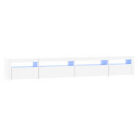 TV-SCHRANK Mit Led-Leuchten Weiss 270/35/40 Cm - Weiß, Holzwerkstoff (270/40/35cm) - vidaXL