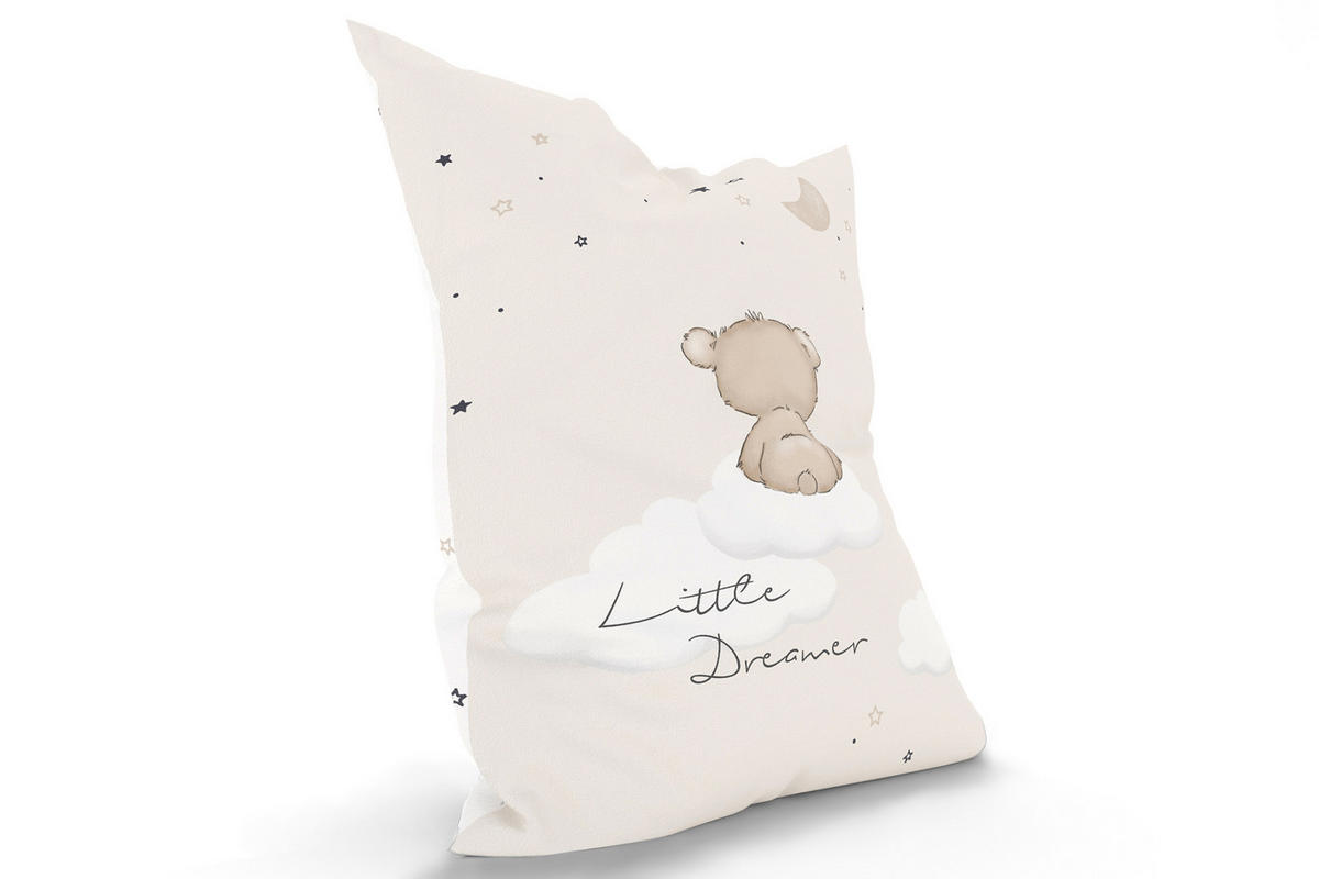 KINDER-SITZSACK - Little Dreamer - Beige/Weiß, Textil (100/25/135cm) - Green Bean