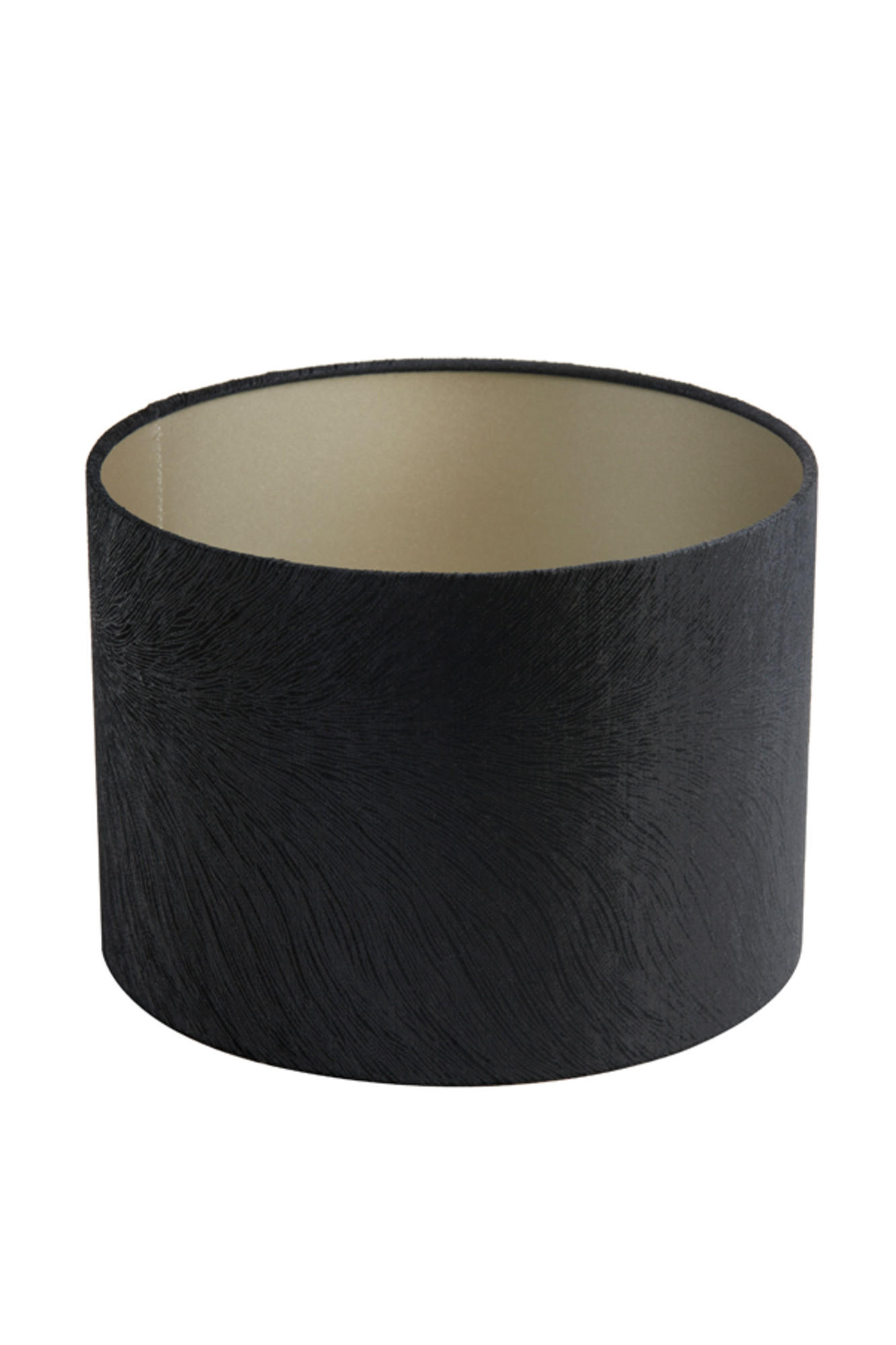 LAMPENSCHIRM Lubis Schwarz Ø20/15 cm - Schwarz, Textil (20/20/15cm) - Light & Living
