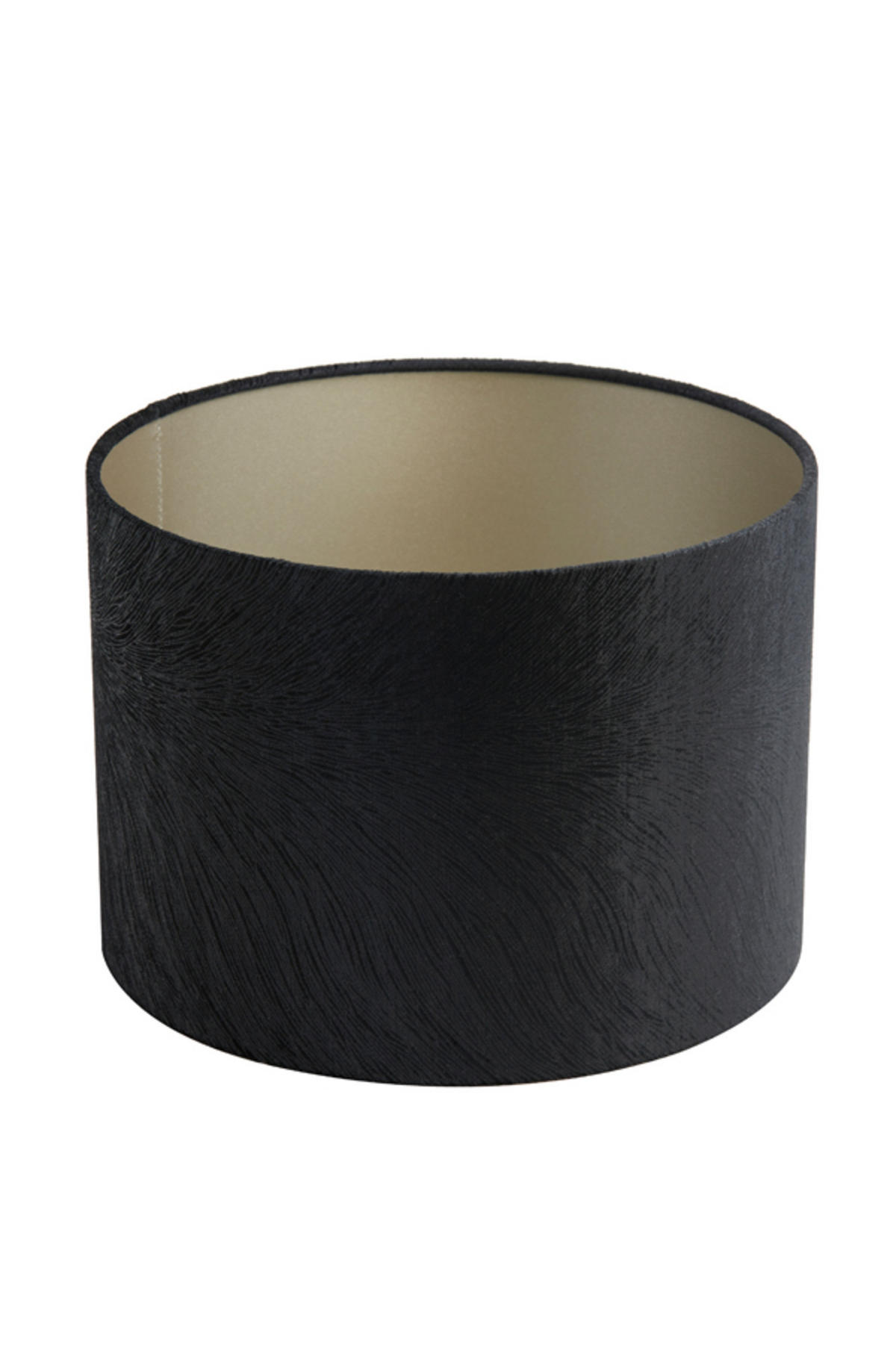 LAMPENSCHIRM Lubis Schwarz Ø20/15 cm - Schwarz, Textil (20/20/15cm) - Light & Living
