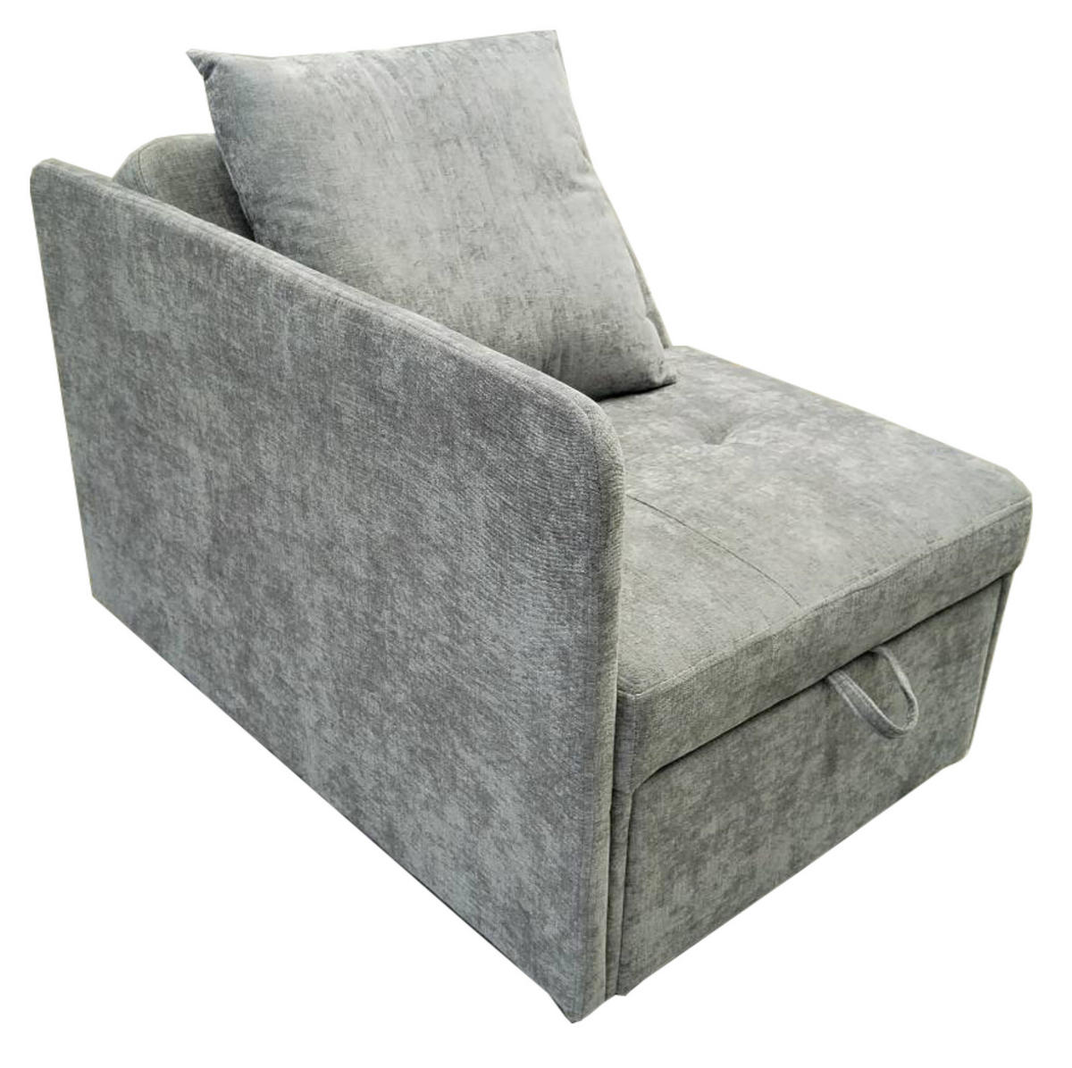 SCHLAFSOFA 3-in-1 177 x 68 cm Leinen Grau - Grau, Metall (68/65/177cm) - Meubliv