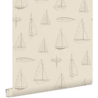 TAPETE Boote 50 x 900 cm - Beige, Papier (50/0.1cm) - ESTAhome