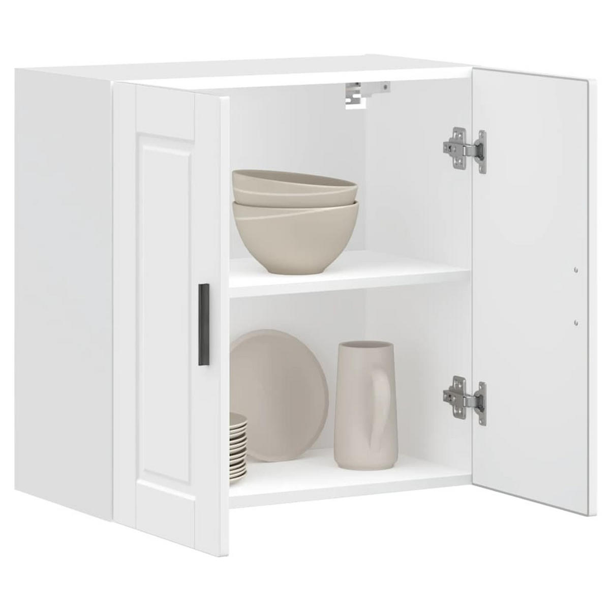 KÜCHENOBERSCHRANK Porto mit 1 Ablage 60/31/60 cm aus Holzwerkstoff Weiß - Weiß, Holz (60/60/31cm) - vidaXL