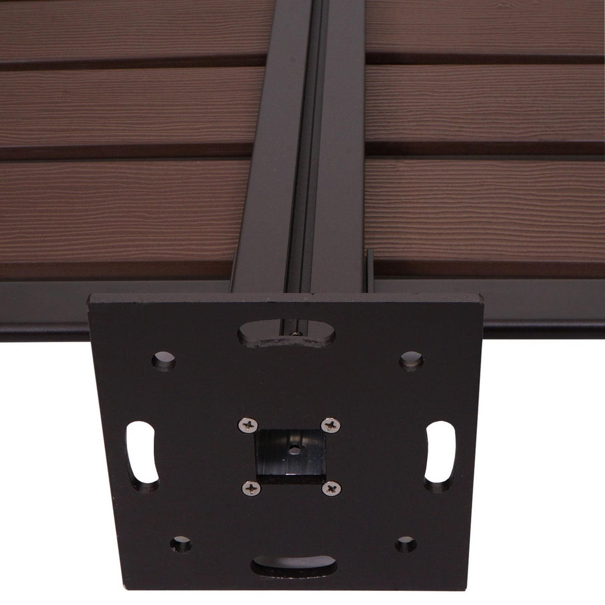MÜLLTONNEN-ZAUN Alu 130x100x6cm Erweiterung Braun - Braun, Metall (100/130/6cm) - PROREGAL