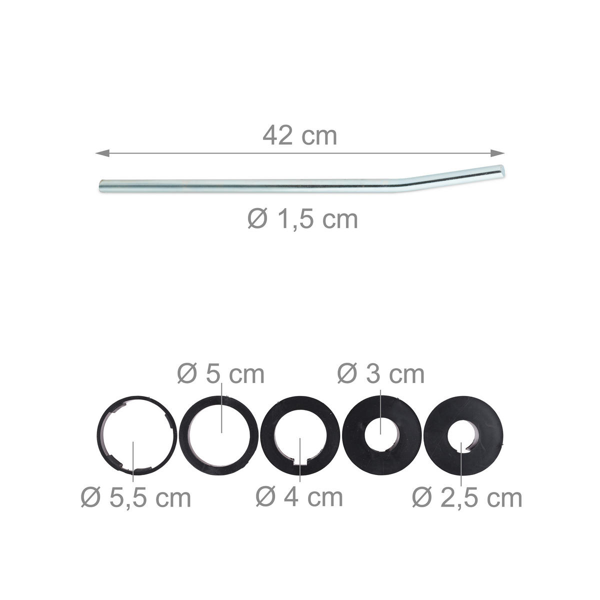 TALNA spona - srebrne barve/rdeča, kovina/umetna masa (7/56/10cm) - Relaxdays