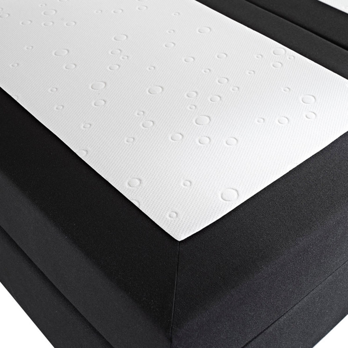BOXSPRINGBETT 180/200cm Schwarz President - Schwarz, Textil (180/200cm) - Beliani