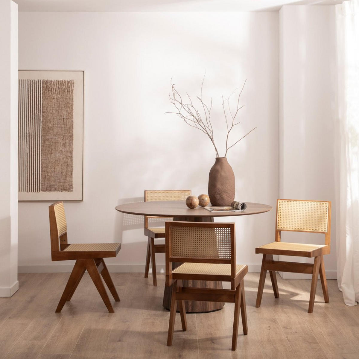 ESSZIMMERSTUHL Nelha Walnuss 44 cm x 80 cm - Walnussfarben, Holz (44/80/50cm)