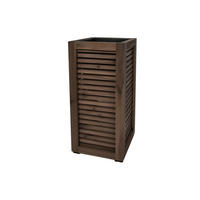 PFLANZKASTEN Colorado 3, 28x62 cm, Akazienholz, dunkel Braun - Dunkelbraun, Holz (28/62/28cm) - dasmöbelwerk