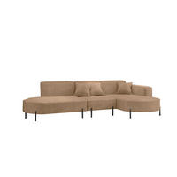 ECKSOFA Valencia - Braun, Holzwerkstoff/Textil (321/165cm) - Fun Möbel