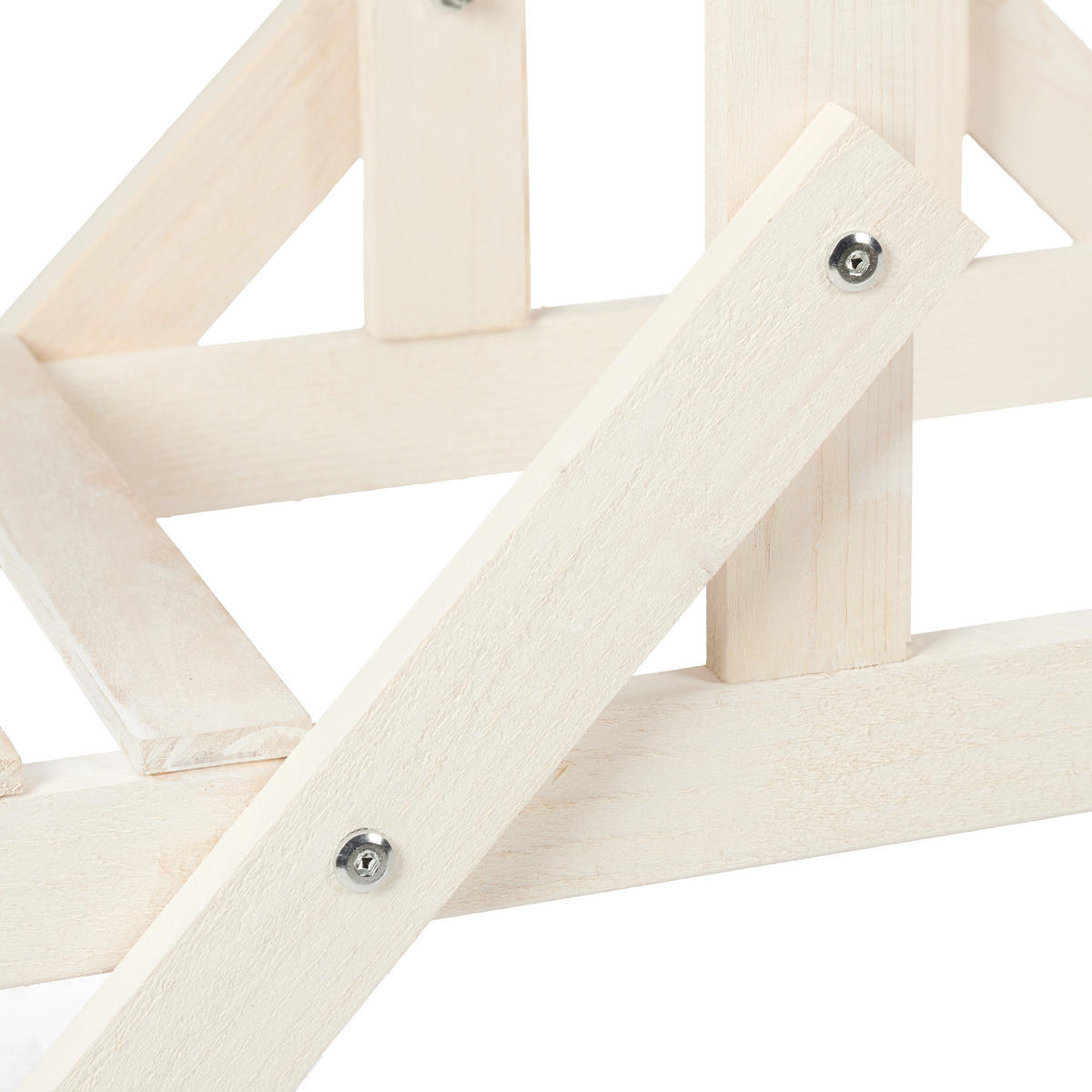 BLUMENTREPPE - Weiß, Holz (83/142/25cm) - Relaxdays