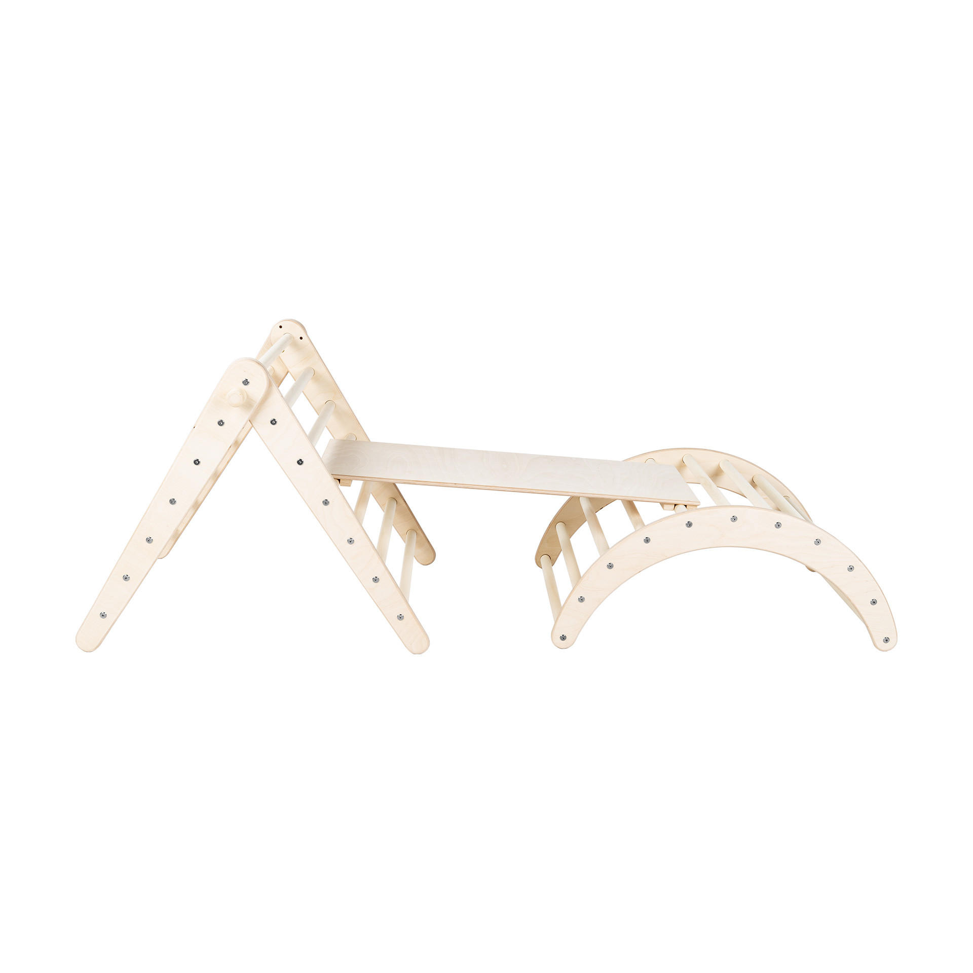 KLETTERSET Montessori 3-tlg. - Naturfarben, Holz (170/80cm) - arthur berndt