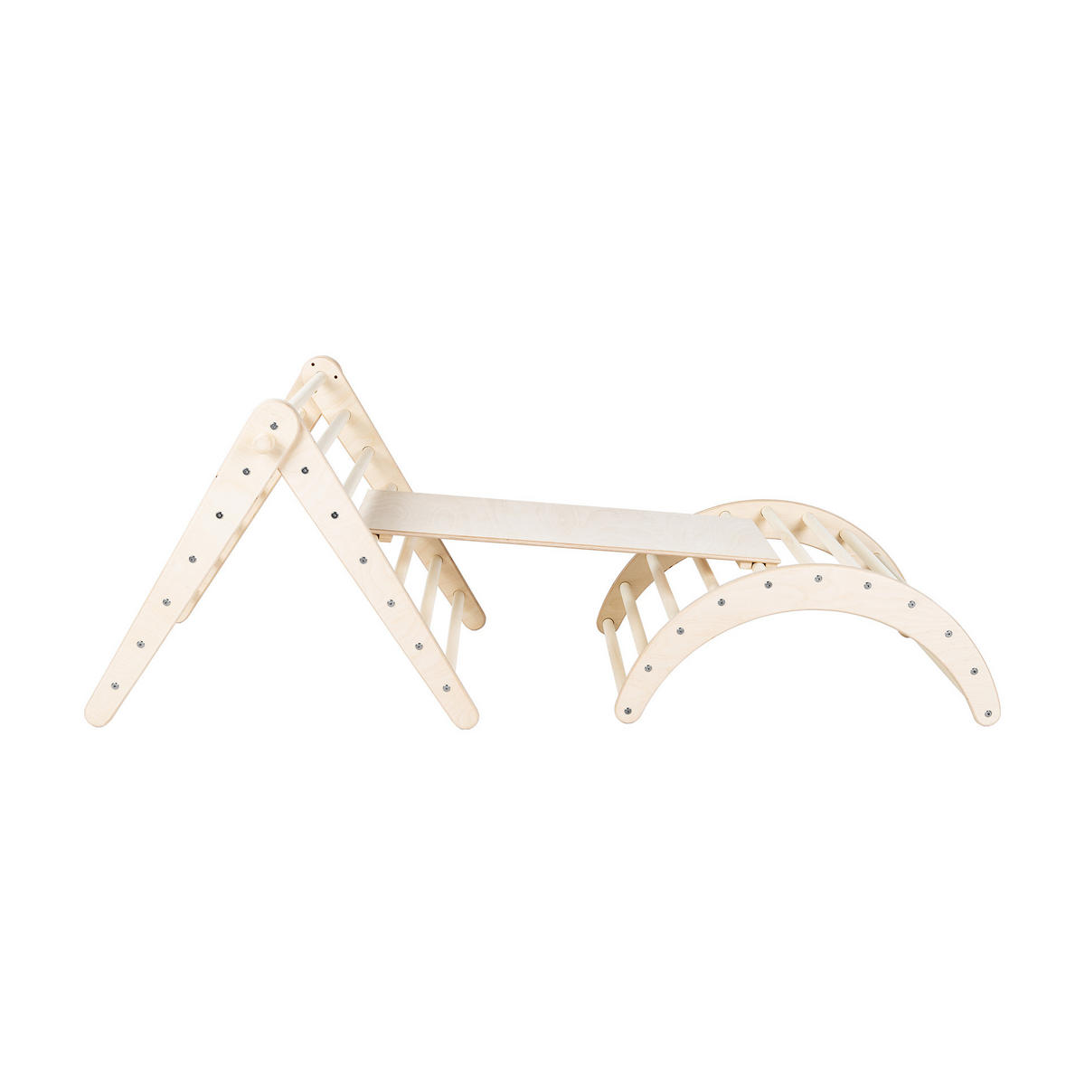 KLETTERSET Montessori 3-tlg. - Naturfarben, Holz (170/80cm) - arthur berndt