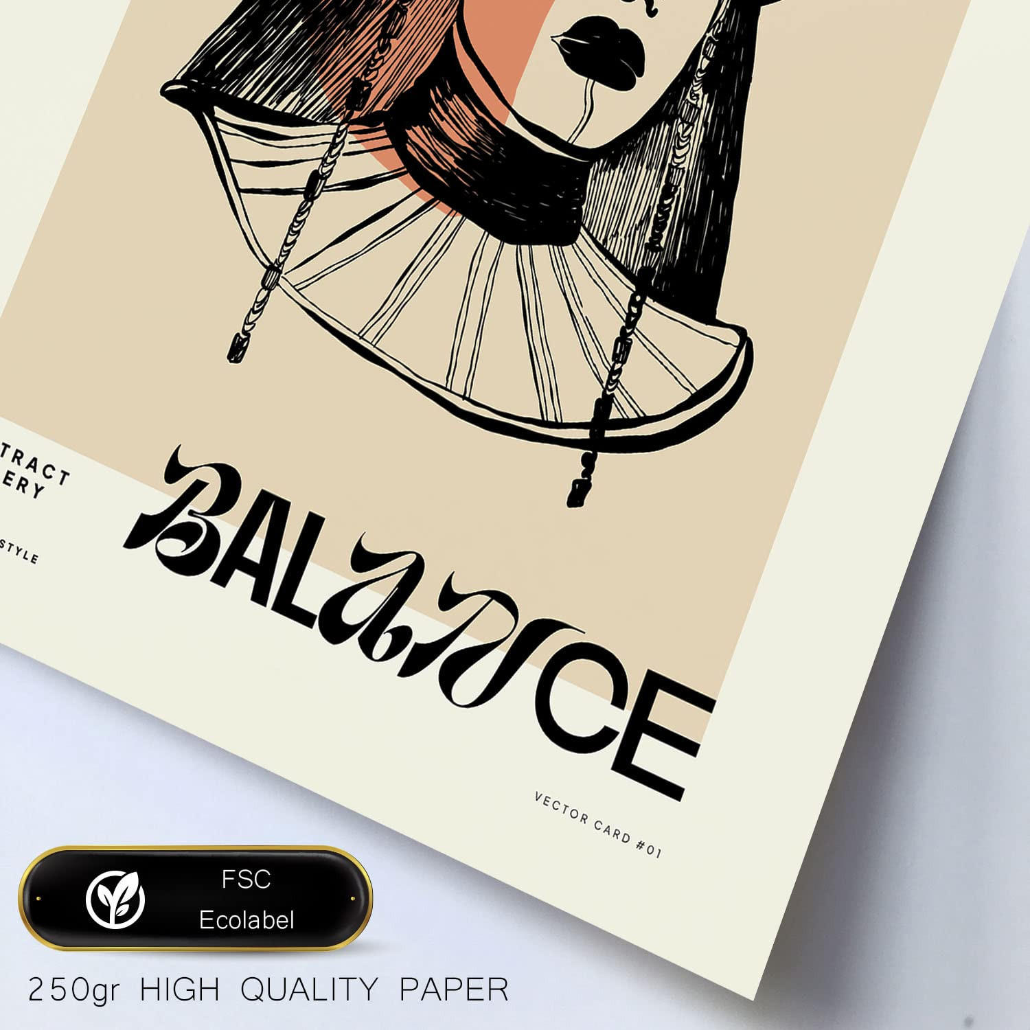 POSTER Set Mit 6 In Schwarzer Tinte Tapfer Kunstdrucke Im Skizzenstil Für Innenarchitektur A3 & A4 Weißer Rahmen - Weiß, Papier (29/3cm) - Nacnic