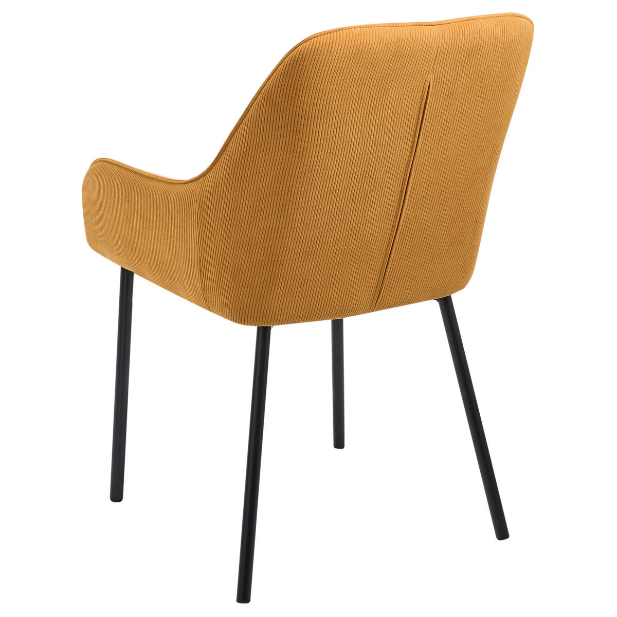 ÉTKEZŐSZÉK 2 darabos Szett Kordbársony Sárga Loverna - sárga, textil/fém (54/87/63cm) - Beliani