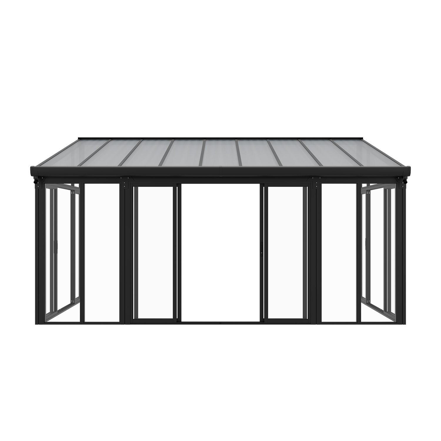 WINTERGARTEN 292 x 548 x 312 cm dunkelgrau - Dunkelgrau, Metall (552/312/290cm) - Juskys